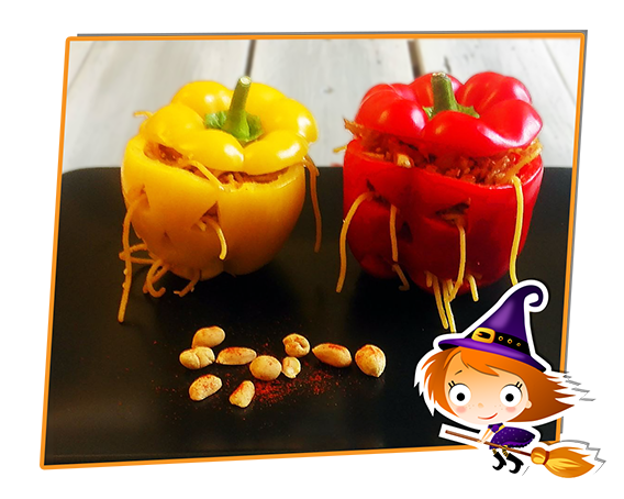 Faszerowane papryki na halloween